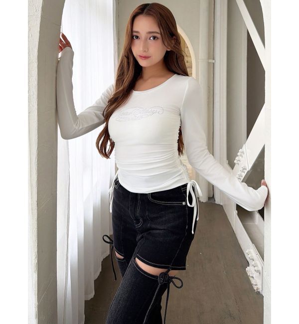 RESEXXY「【骨格ストレート向け】サイドドロストロングTシャツ」|Tシャツ・カットソー|