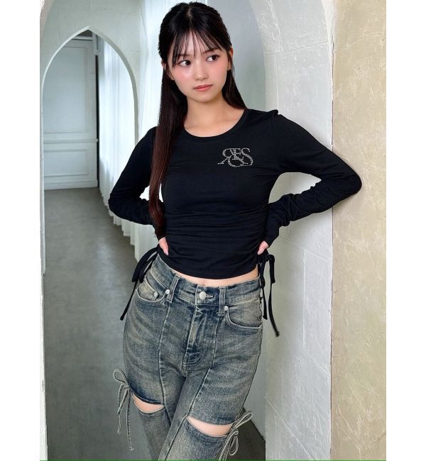 RESEXXY「【骨格ウェーブ向け】サイドドロストロングTシャツ」|Tシャツ・カットソー|