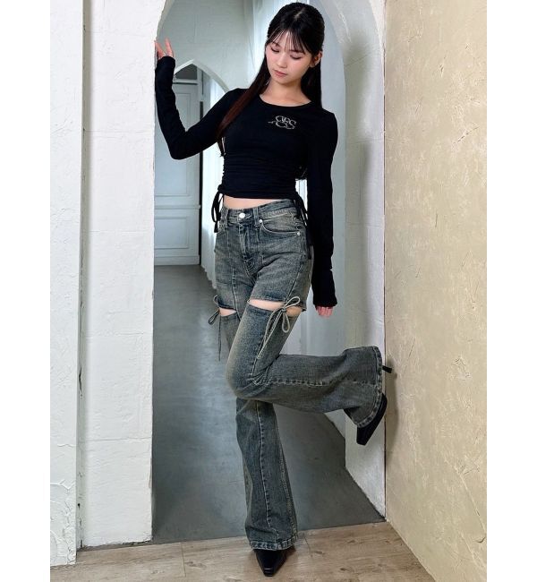 RESEXXY「【骨格ウェーブ向け】サイドドロストロングTシャツ」|Tシャツ・カットソー|
