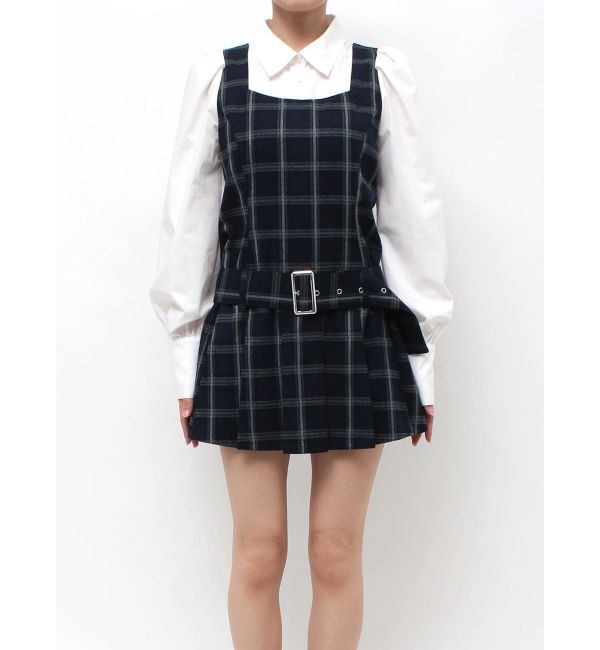 jouetie「スクエアネックプリーツミニワンピース」|ワンピース|