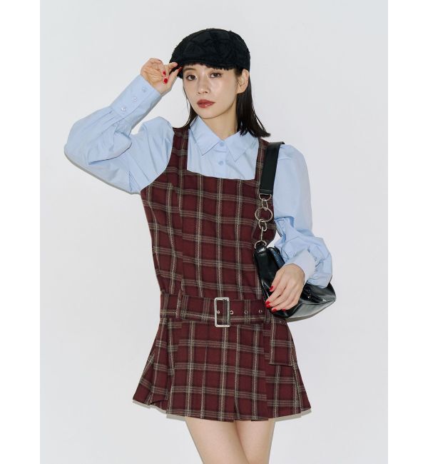 jouetie「スクエアネックプリーツミニワンピース」|ワンピース|