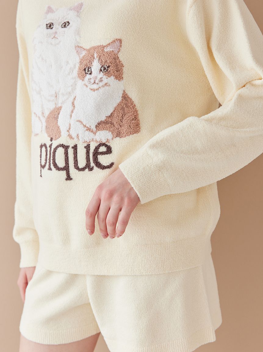 gelato pique「エアリーモコキャットジャガードプルオーバー」|ルームウェア|