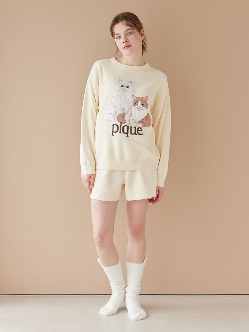 gelato pique「エアリーモコキャットジャガードプルオーバー」|ルームウェア|