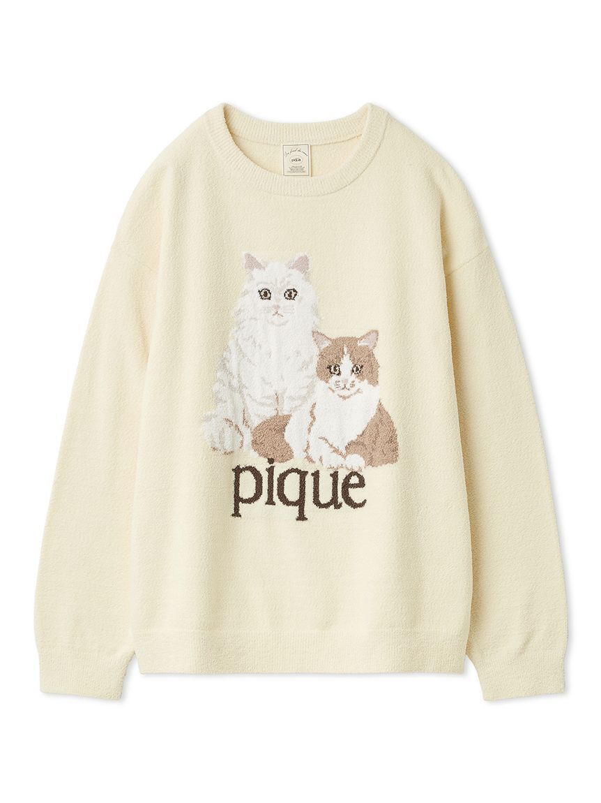 gelato pique「エアリーモコキャットジャガードプルオーバー」|ルームウェア|