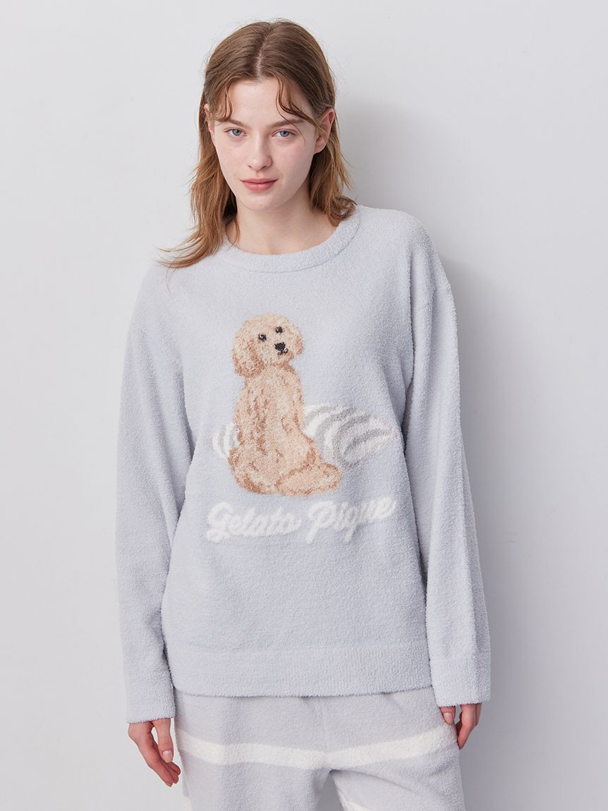 gelato pique「【UNISEX】エアリーモコプレイフルDOGジャガードプルオーバー」|ルームウェア|