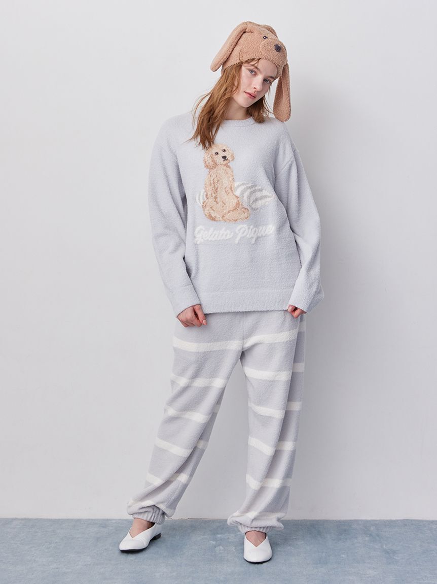 gelato pique「【UNISEX】エアリーモコプレイフルDOGジャガードプルオーバー」|ルームウェア|
