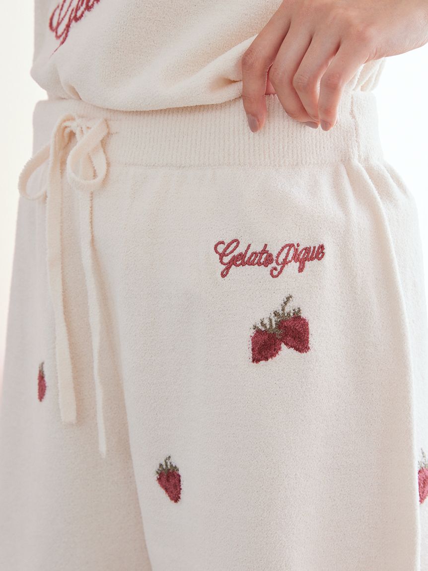 gelato pique「【ONLINE限定】エアリーモコストロベリージャガードプルオーバー&ショートパンツセット」|ルームウェア|