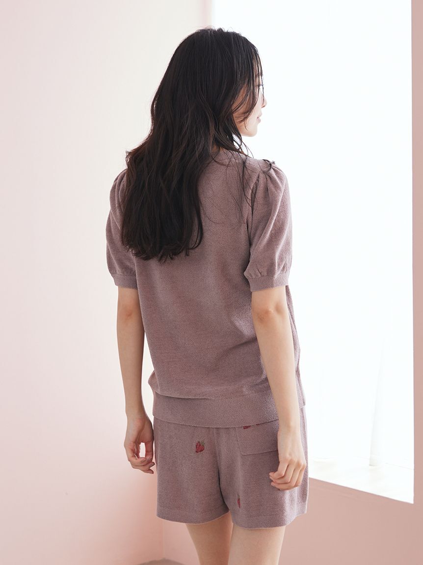 gelato pique「【ONLINE限定】エアリーモコストロベリージャガードプルオーバー&ショートパンツセット」|ルームウェア|