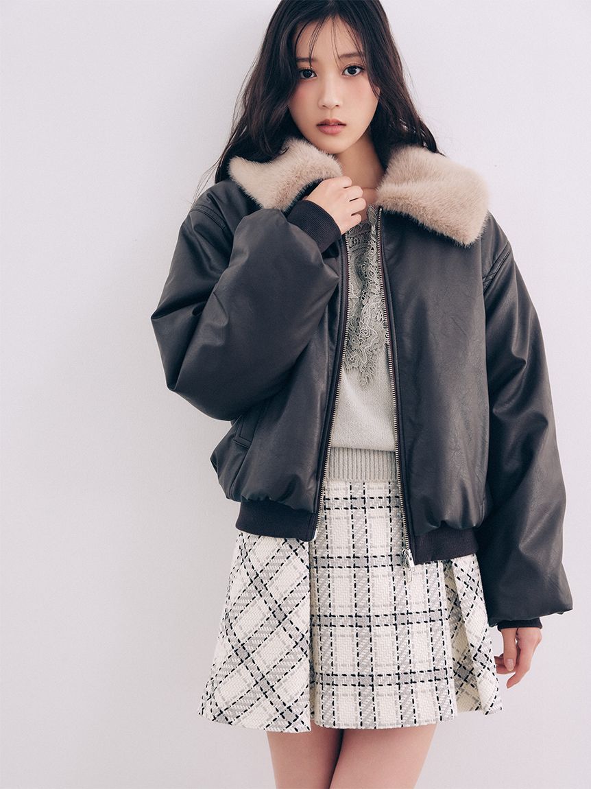 SNIDEL「【販路限定サイズあり】ロービングチェックミニスカート」|スカート|