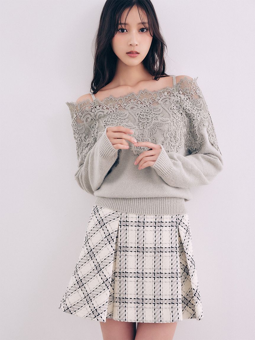 SNIDEL「【販路限定サイズあり】ロービングチェックミニスカート」|スカート|