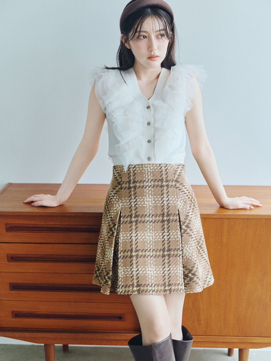 SNIDEL「【販路限定サイズあり】ロービングチェックミニスカート」|スカート|CML