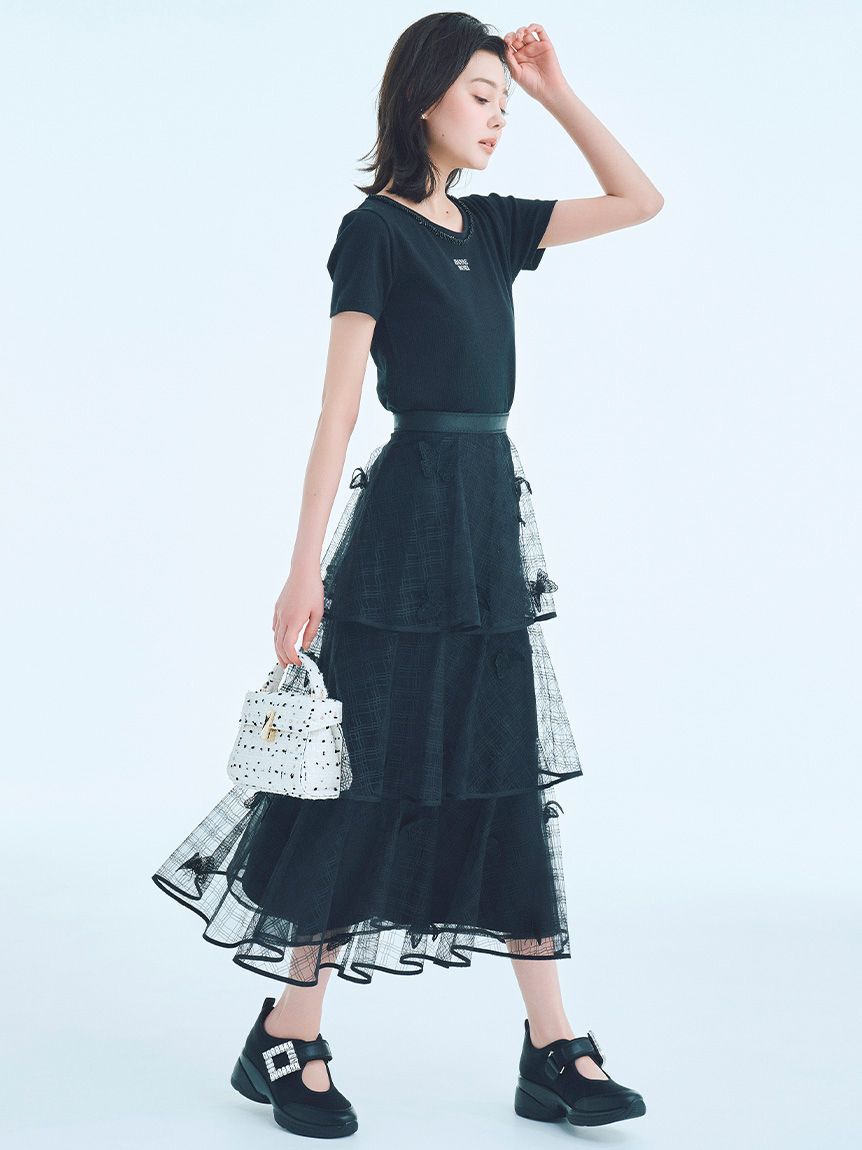 CELFORD「【洗える】【HANAE MORI&times;CELFORDコラボ】ロゴカットトップス」|Tシャツ・カットソー|