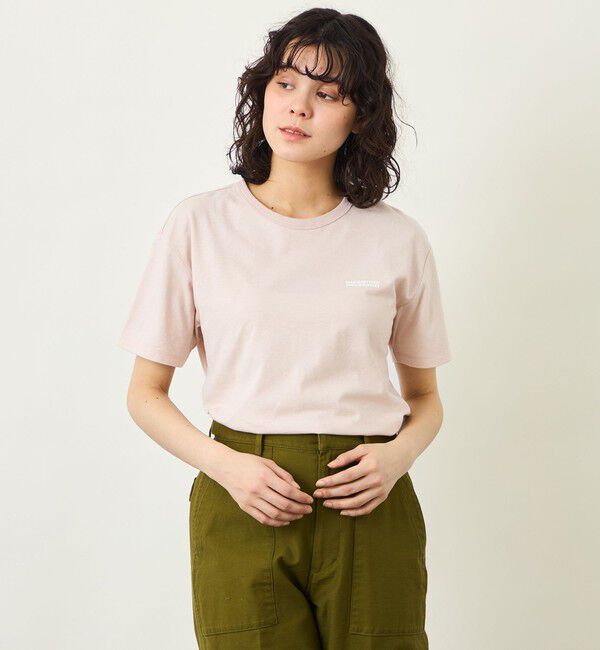 MACKINTOSH PHILOSOPHY「GREY LABEL リネンミックスロゴTシャツ」|Tシャツ・カットソー|ピンク