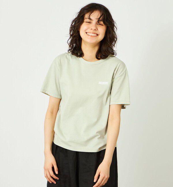 MACKINTOSH PHILOSOPHY「GREY LABEL リネンミックスロゴTシャツ」|Tシャツ・カットソー|グリーン