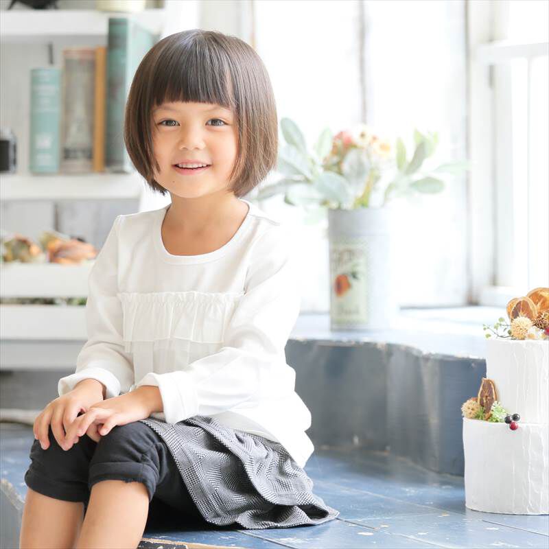 BACKYARD FAMILY「子供服 フォーマル 女の子 トップス 通販 Tシャツ 白 フリル ロンT 長袖 キッズ 子供」|その他|