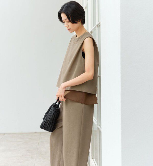 UNITED ARROWS green label relaxing「ダブルフレアオールインワン マシンウォッシャブル 通気性 ストレッチ」|オールインワン|