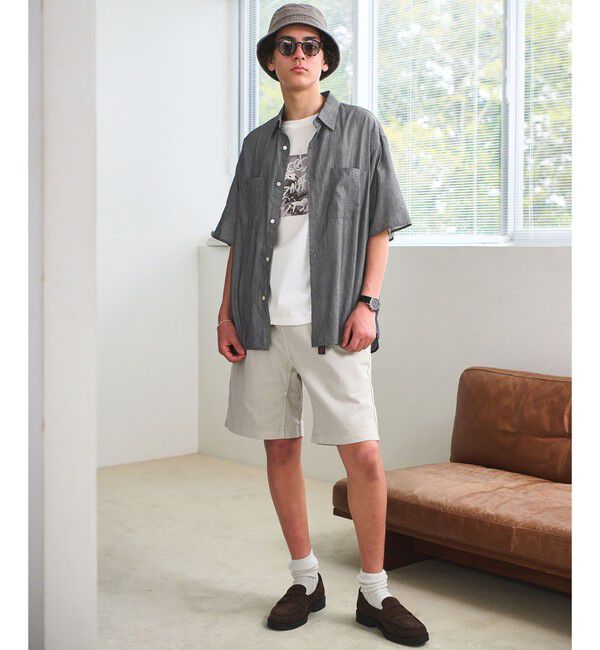 UNITED ARROWS green label relaxing「2.25オンス デニム レギュラーカラー 半袖 シャツ」|シャツ・ブラウス|