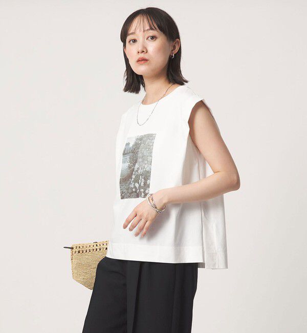 UNITED ARROWS green label relaxing「フォトプリント フレンチスリーブ Tシャツ 接触冷感」|Tシャツ・カットソー|その他1