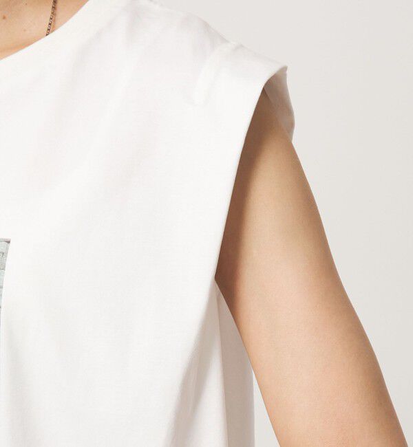 UNITED ARROWS green label relaxing「フォトプリント フレンチスリーブ Tシャツ 接触冷感」|Tシャツ・カットソー|