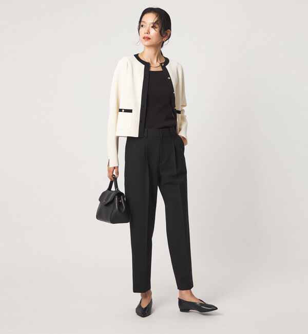 UNITED ARROWS green label relaxing「［size SHORT/TALLあり］ライト ダブルクロス テーパード パンツ」|スラックス|