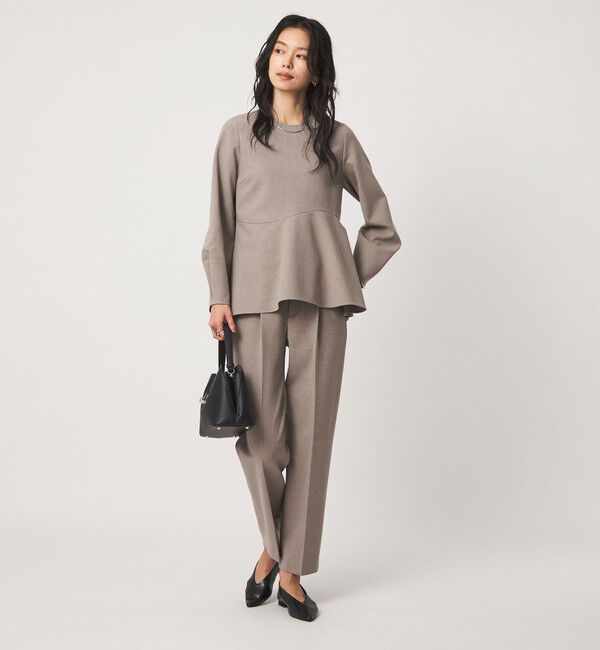 UNITED ARROWS green label relaxing「［size SHORT/TALLあり］ライト ダブルクロス テーパード パンツ」|スラックス|