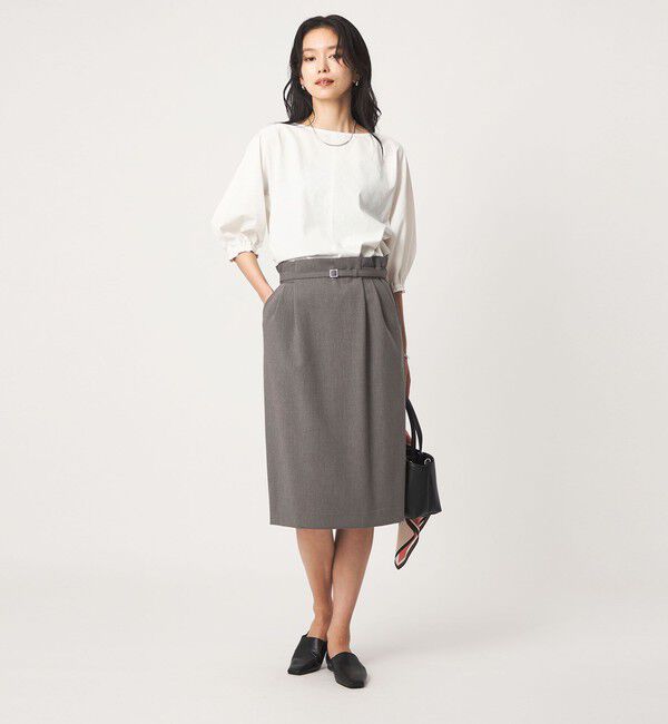 UNITED ARROWS green label relaxing「［size SHORT/TALLあり］ライト ダブルクロス タイトスカート」|タイト|