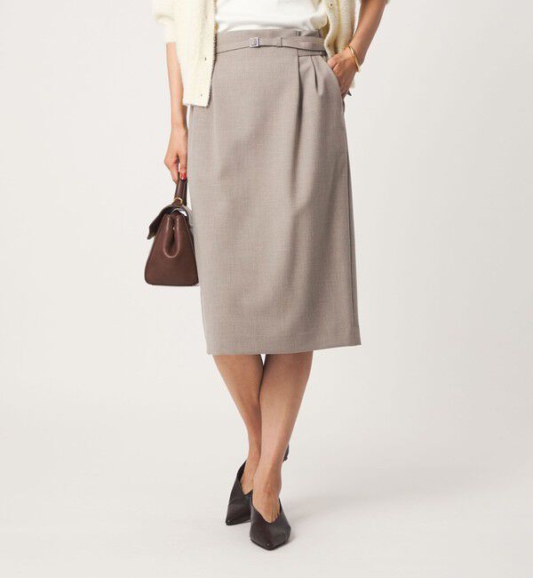 UNITED ARROWS green label relaxing「［size SHORT/TALLあり］ライト ダブルクロス タイトスカート」|タイト|
