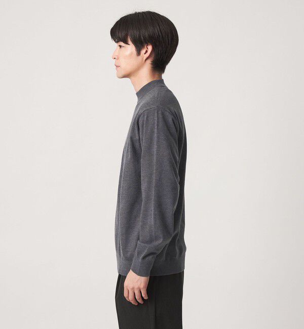 UNITED ARROWS green label relaxing「【WEB限定】JUST fit ハイゲージ ジャケイン モックネック ニット」|ニット・セーター|