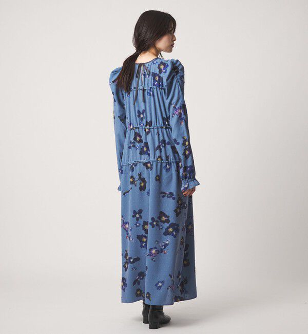 EMMEL REFINES「＜EMMEL REFINES＞EM カットドビー プリント ティアード ワンピース」|ワンピース|