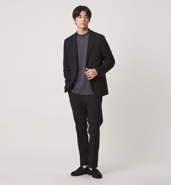 UNITED ARROWS green label relaxing「【WEB限定】JUST fit ウールライク ナロー セットアップ ジャケット＆パンツ -ストレッチ-」|スーツ|BLACK