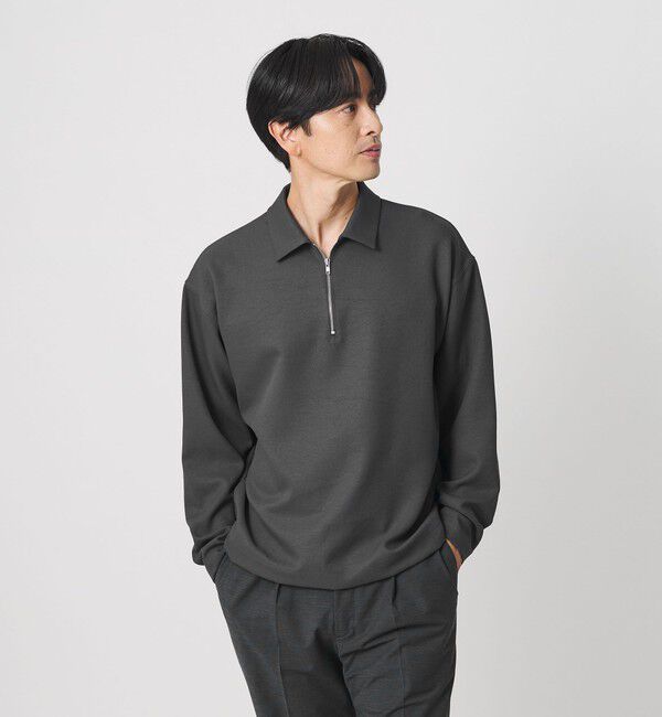 BEAUTY&YOUTH UNITED ARROWS「FUSION TWILL ハーフジップ カットソー UVカット タテヨコストレッチ 」|Tシャツ・カットソー|