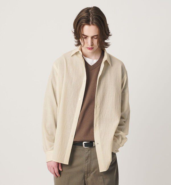 BEAUTY&YOUTH UNITED ARROWS「ウール ガーゼ レギュラー シャツ GRANDE TAPERD型」|シャツ・ブラウス|