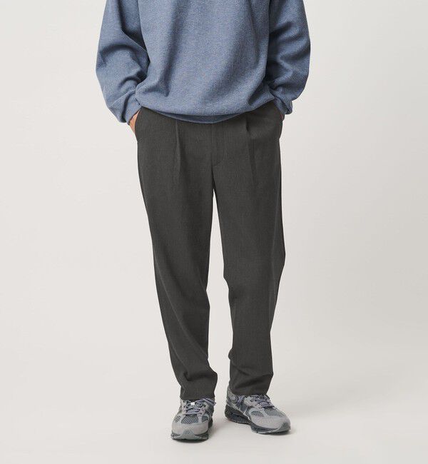 BEAUTY&YOUTH UNITED ARROWS「アルガン トロ 1プリーツ テーパード パンツ NO.7 タテヨコストレッチ」|チノ|