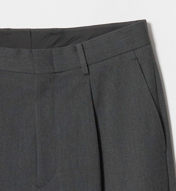 BEAUTY&YOUTH UNITED ARROWS「アルガン トロ 1プリーツ テーパード パンツ NO.7 タテヨコストレッチ」|チノ|