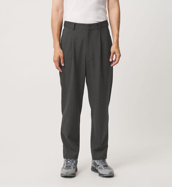 BEAUTY&YOUTH UNITED ARROWS「アルガン トロ 1プリーツ テーパード パンツ NO.7 タテヨコストレッチ」|チノ|