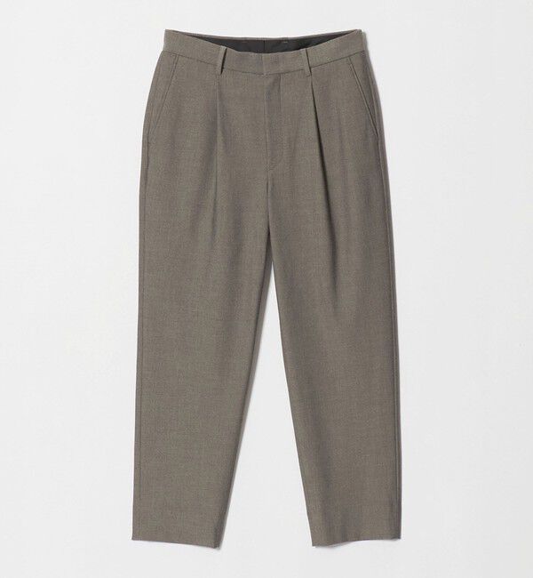 BEAUTY&YOUTH UNITED ARROWS「アルガン トロ 1プリーツ テーパード パンツ NO.7 タテヨコストレッチ」|チノ|