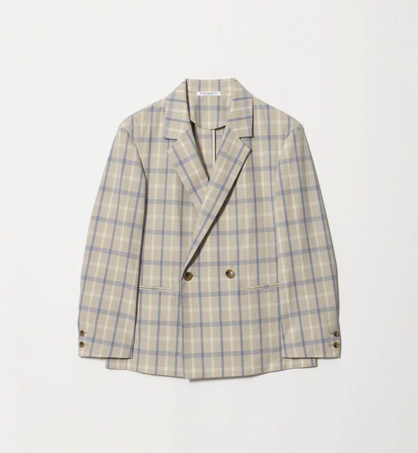 BEAUTY&YOUTH UNITED ARROWS「ポリエステルブレンド チェック ライトジャケット」|テーラードジャケット|BEIGE