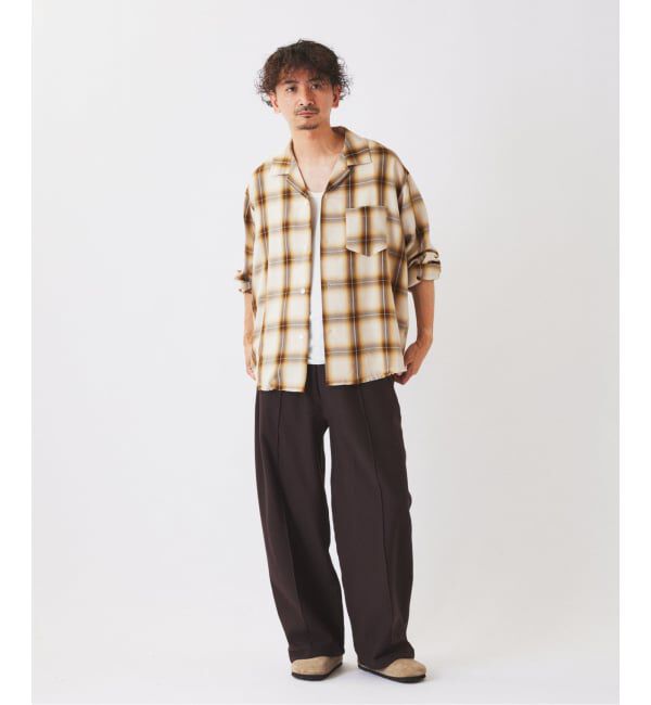 JOURNAL STANDARD relume「レーヨン アンカット フリンジ オンブレ チェックシャツ」|シャツ・ブラウス|