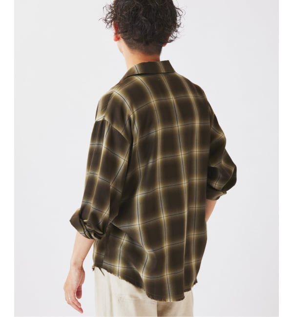 JOURNAL STANDARD relume「レーヨン アンカット フリンジ オンブレ チェックシャツ」|シャツ・ブラウス|