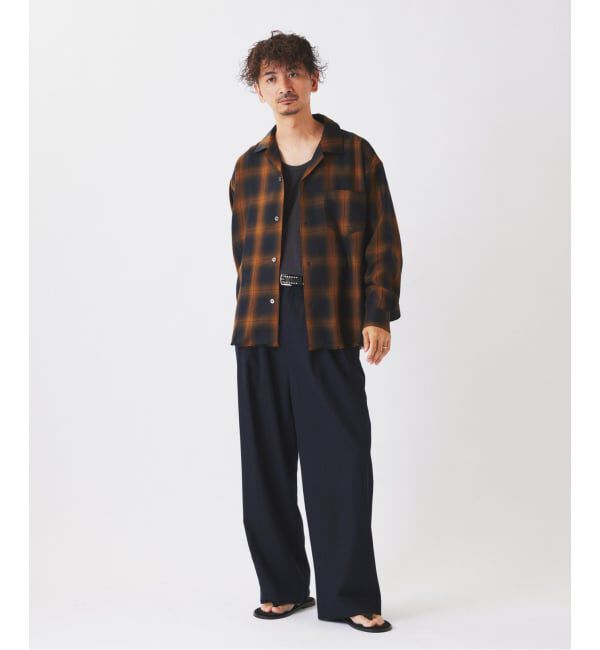 JOURNAL STANDARD relume「レーヨン アンカット フリンジ オンブレ チェックシャツ」|シャツ・ブラウス|