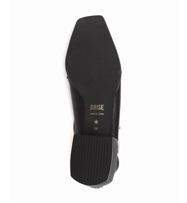 GRISE「《追加/WEB+一部店舗限定》GRISEレザースクエアクロスシームアンクルフラット」|その他|