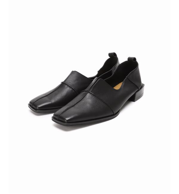 GRISE「《追加/WEB+一部店舗限定》GRISEレザースクエアクロスシームアンクルフラット」|その他|