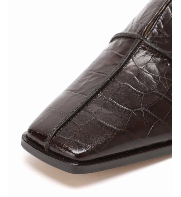 GRISE「《追加/WEB+一部店舗限定》GRISEレザースクエアクロスシームアンクルフラット」|その他|