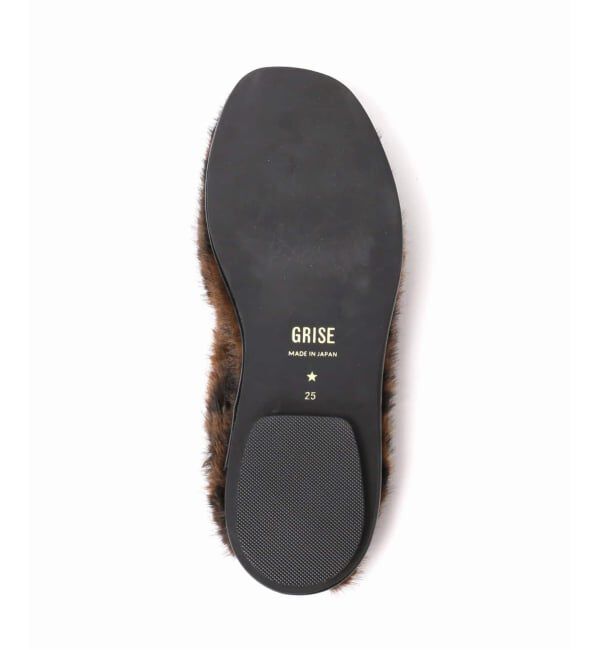 GRISE「《追加予約/WEB+高輪店限定》GRISEファーギャザーバレリーナ」|バレエシューズ|