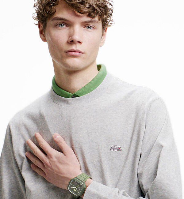 LACOSTE「ベーシックロングスリーブTシャツ / 長袖Tシャツ」|Tシャツ・カットソー|グレー