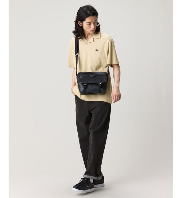 LACOSTE「オシアン レザーフラップ ショルダーバッグ」|ショルダー・メッセンジャー|