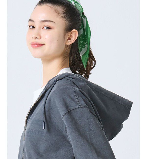LACOSTE「ヴィンテージエフェクト ロゴジップフーディー」|パーカー|