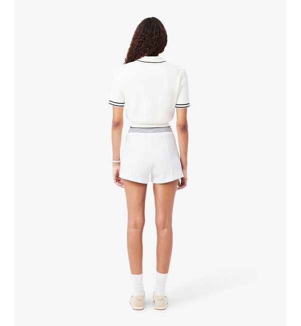 LACOSTE「フランスメイド ボーダーウエストバンド鹿の子地ショーツ」|その他|