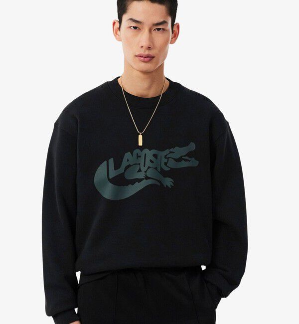 LACOSTE「ブランドネームワニロゴ クルーネックスウェット」|スウェット・ジャージ|