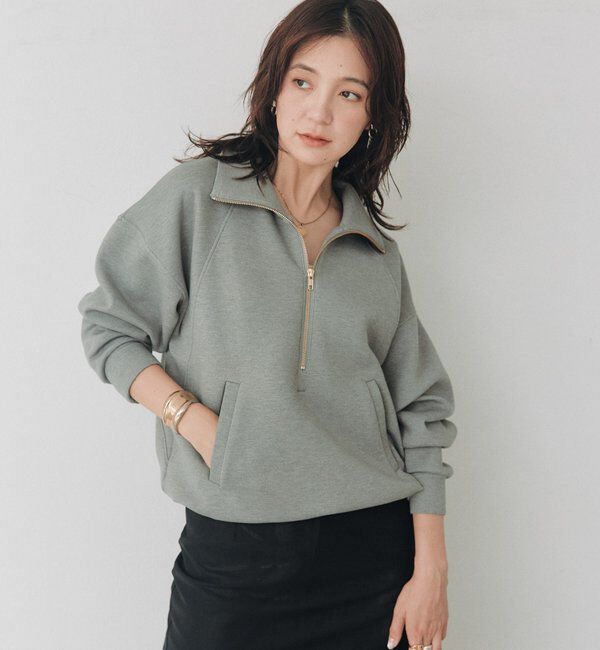  「ハーフZIPワイドプルオーバー」|Tシャツ・カットソー|